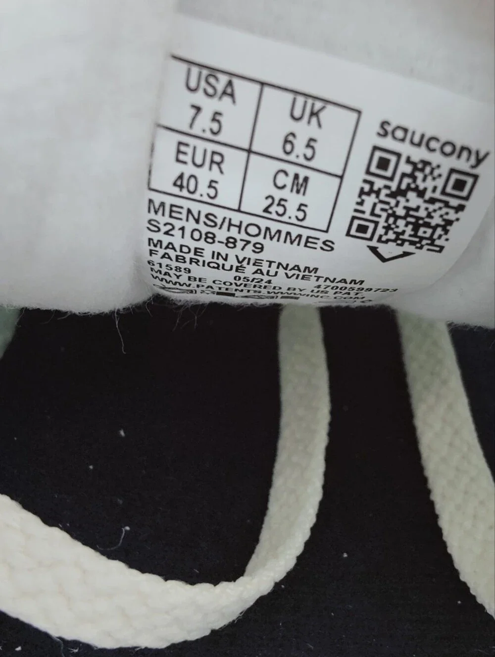 NIB Saucony Men's Shadow Original Sneakers Navy Beige, Sz 7.5